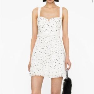 Self-portrait polka dot chiffon minidress